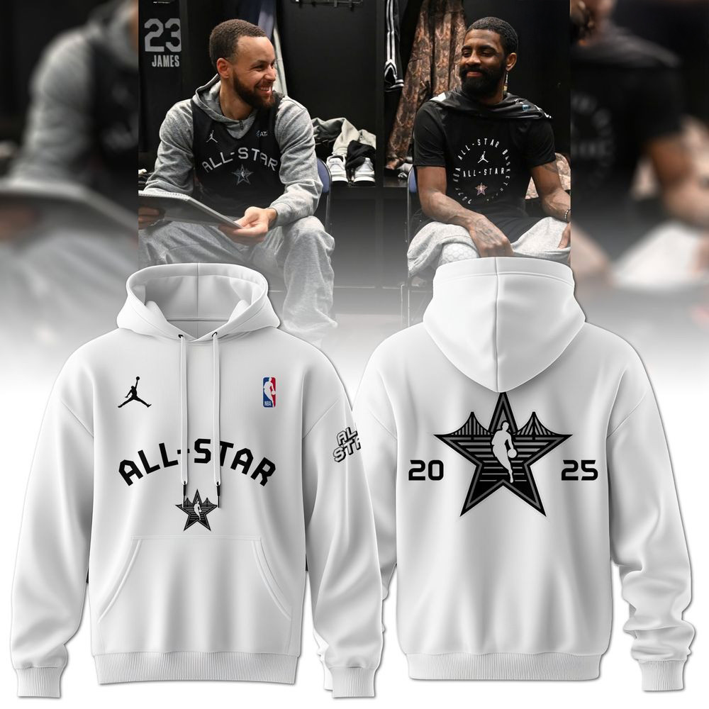 NBA All Stars 2025 Limited Edition White Hoodie Basketball Fan Gift Ideas