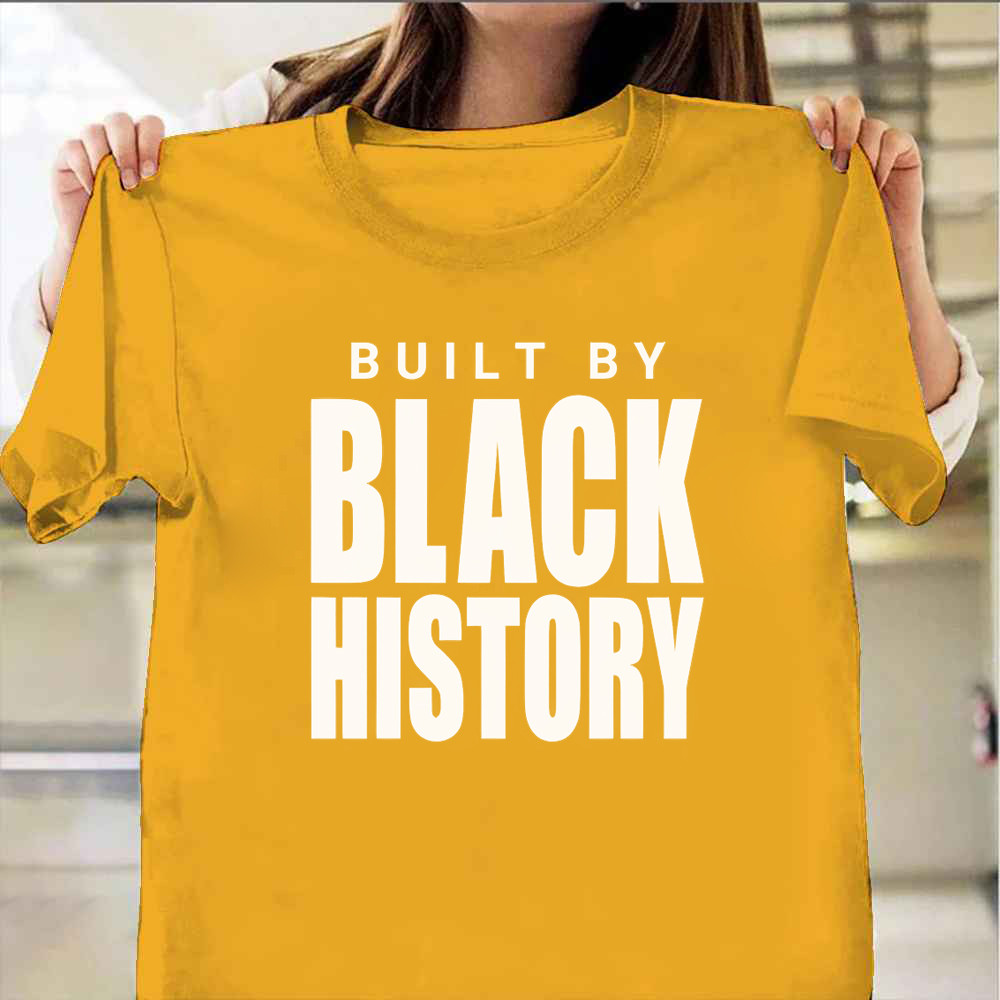 NBA Black History Month Shirt Built By Black History T-Shirt Gifts For Basketball Fans