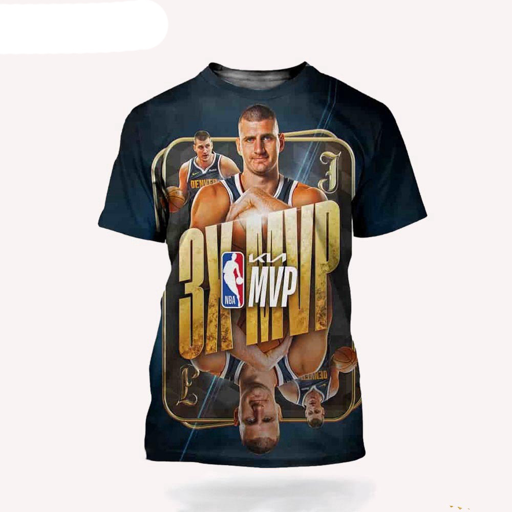 NBA Nikola Jokic Kia MVP For The 3rd Time In The Last 4 Seasons Shirt Basketball Fan Gift Ideas