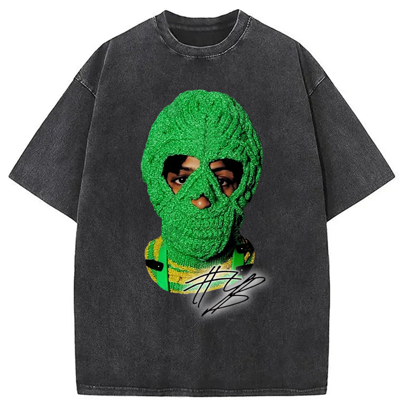 NBA Youngboy Big Face Masa Washed T-Shirt Trendy Everyday Casual Outfit Gifts For Friends