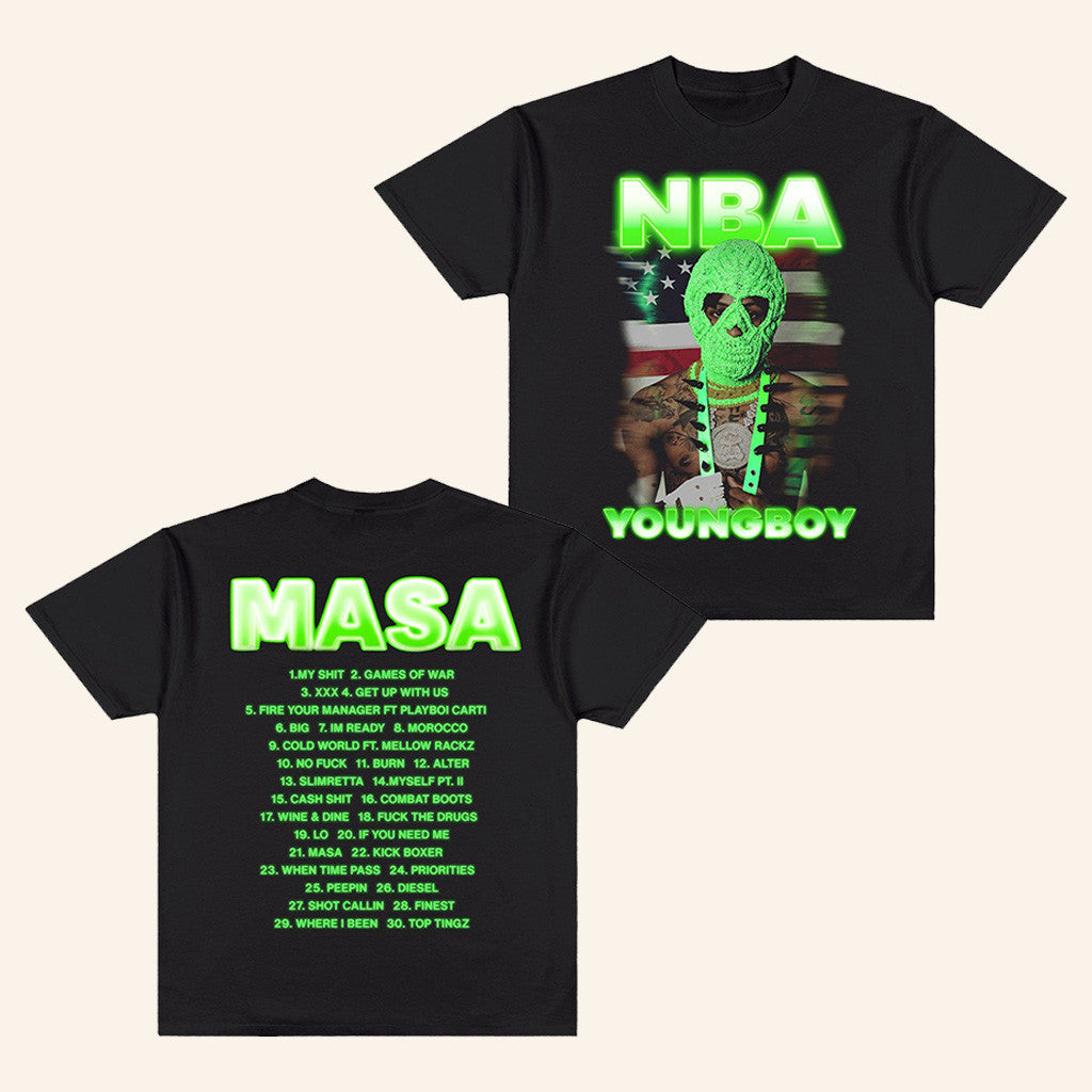 NBA Youngboy Merch Masa Tour 2025 T-Shirt MASA Album Tracklist Tees Gifts For Fans NBA Youngboy Merch Masa Tour 2025 T-Shirt MASA Album Tracklist Tees Gifts For Fans