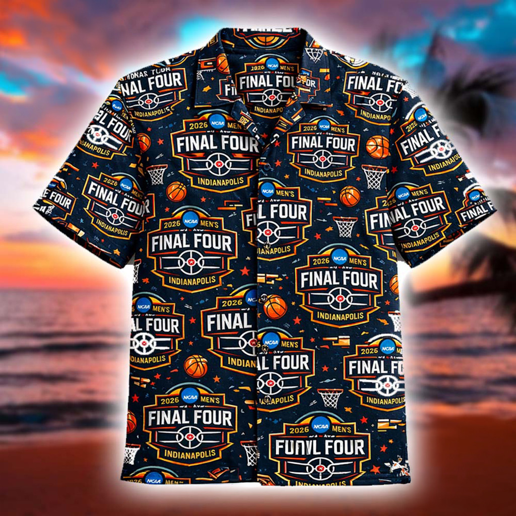NCAA 2026 Men's Final Four Indianapolis Logo Pattern Hawaiian Shirt Basketball Fan Gifts