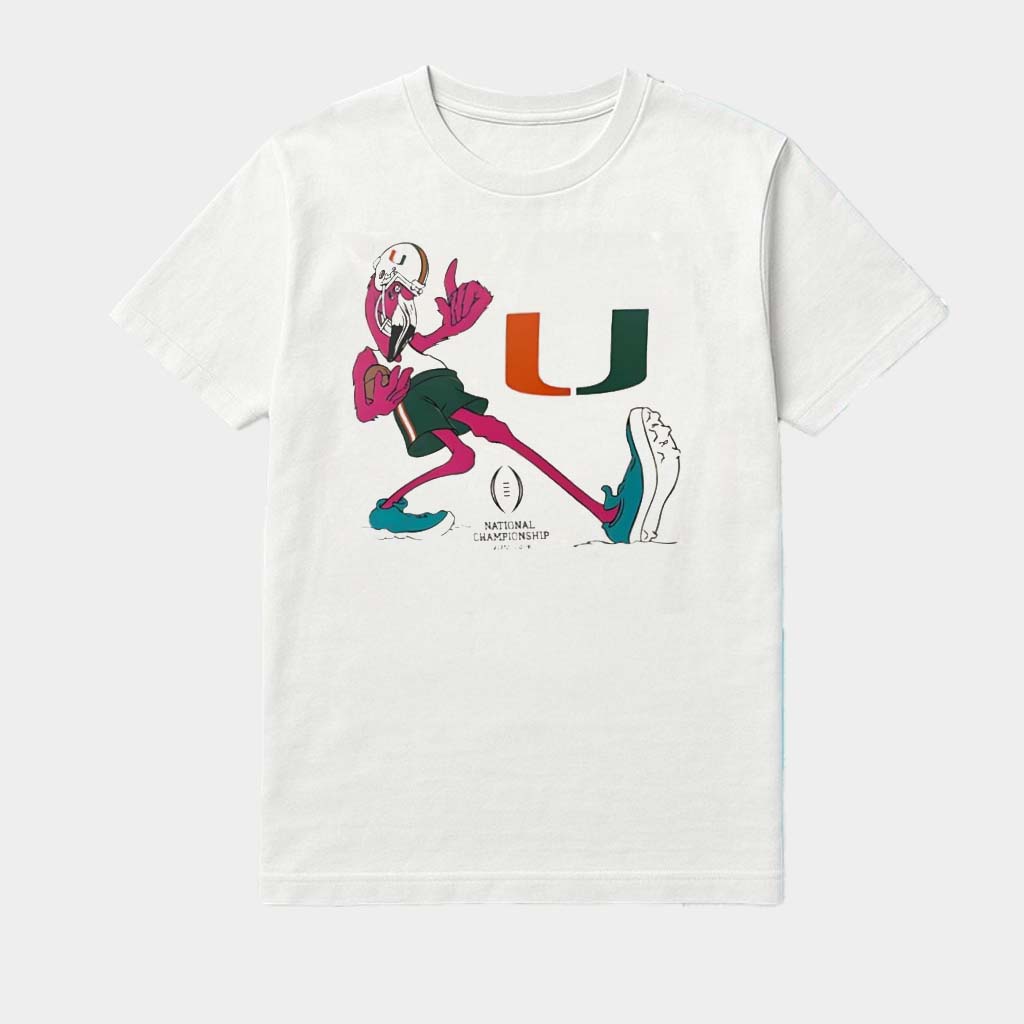 NCAA 2026 National Championship Bound Miami Hurricanes Flamingo Shirt Gifts For Football Fan