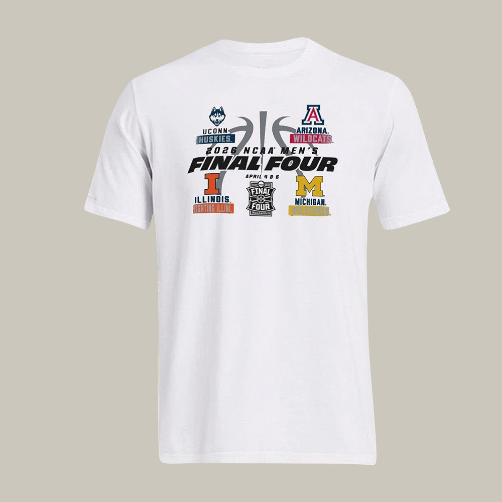 NCAA Men's Final Four Uconn Arizona Illinois And Michigan T-Shirt March Madness 2026 Final Four Tee Gift For Dad