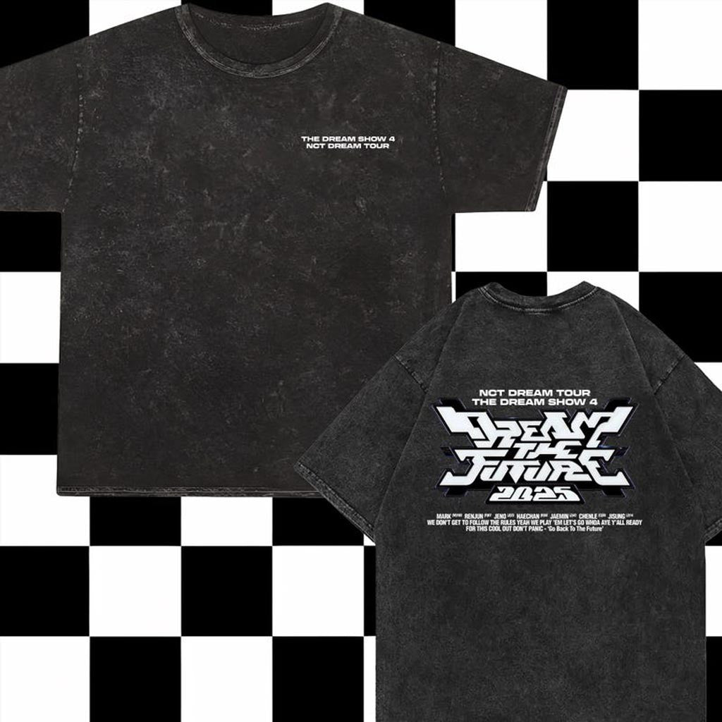 NCT Dream The Dream Show 4 Mineral Washed T-Shirt Dream The Future Concert Tee K-Pop Merch NCT Dream The Dream Show 4 Mineral Washed T-Shirt Dream The Future Concert Tee K-Pop Merch