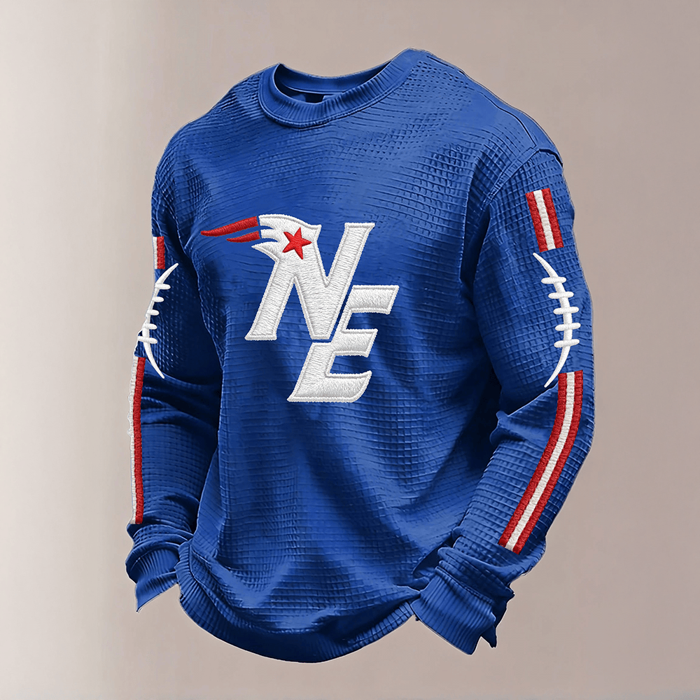 NE Football Long Sleeve Shirt Game Day Football Apparel Cool Gift For Boyfriend
