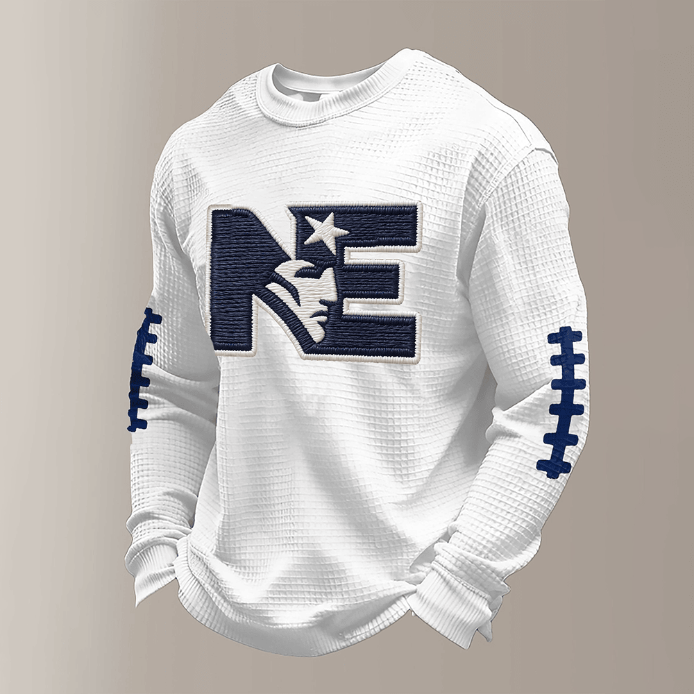 NE New England Patriots Long Sleeve Shirt Football Clothing Fan Gear
