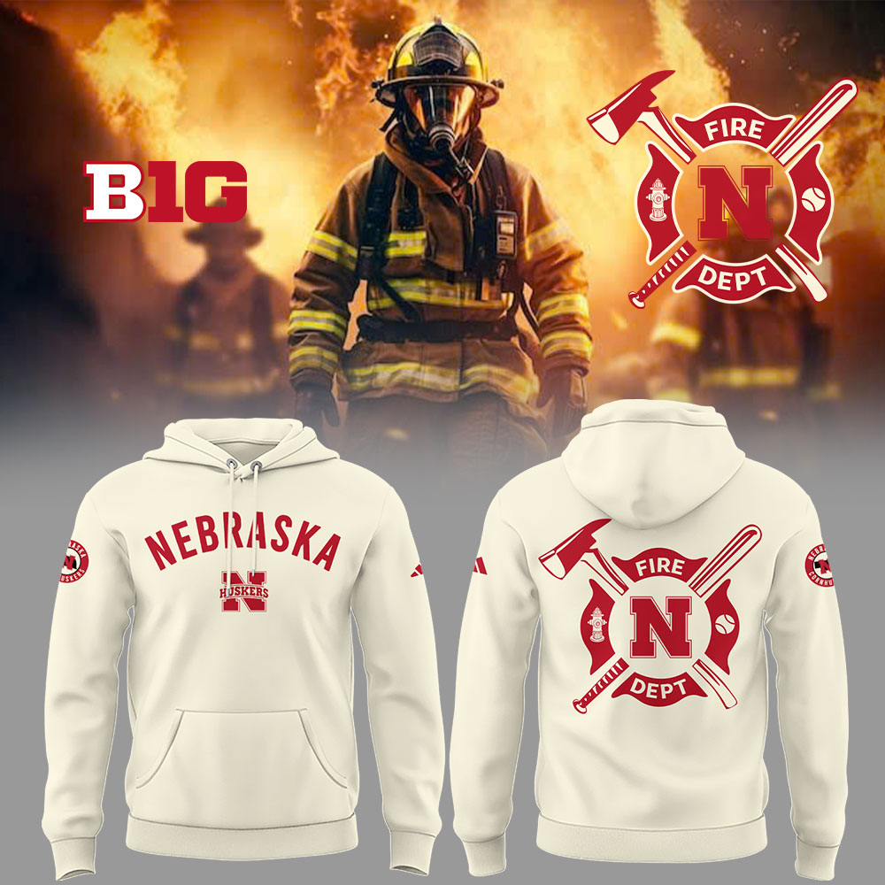 Nebraska Baseball X Firefighter Appreciation Night Hoodie Gifts For Baseball Fans