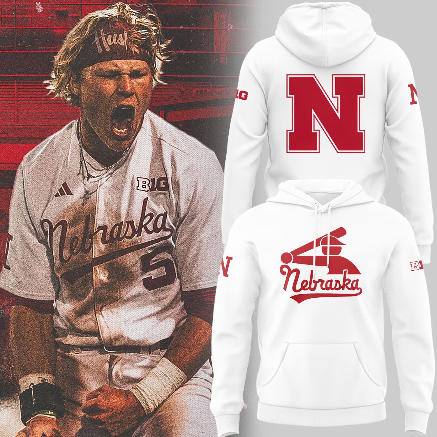 Nebraska Cornhuskers Stickman Hoodie Nebraska Merch Best Football Father's Day Gifts