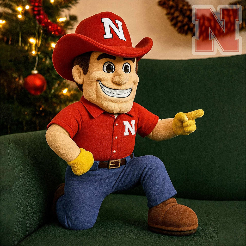 Nebraska Football Mascot Herbie Husker Plush Pillow Home Decor Christmas Gifts For Husband Nebraska Football Mascot Herbie Husker Plush Pillow Home Decor Christmas Gifts For Husband