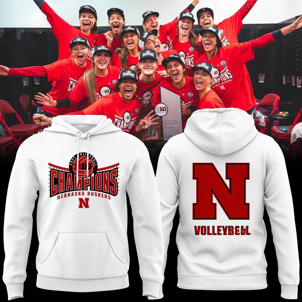 Nebraska Huskers Back To Back Big Ten Women's Volleyball Hoodie Gifts For Fans