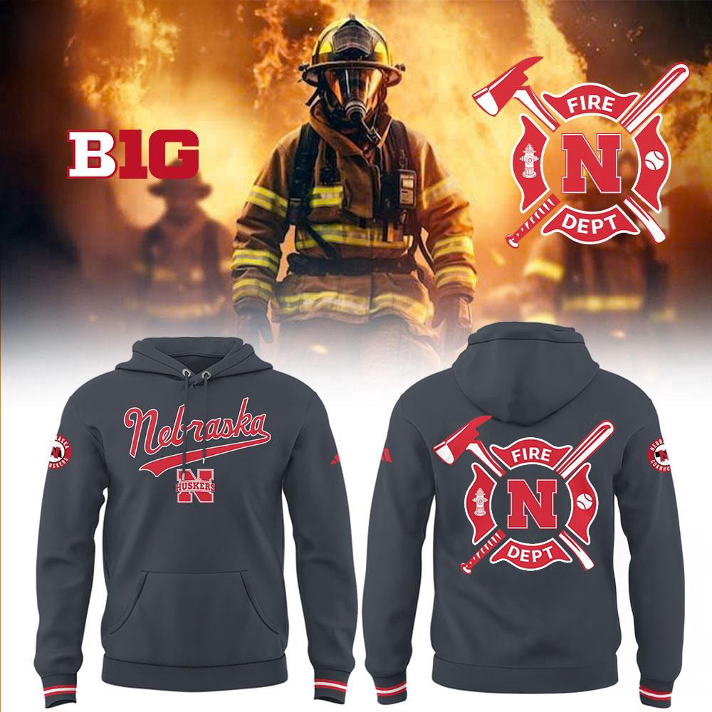 Nebraska Huskers Baseball x Firefighter Appreciation Night 3D Hoodie Baseball Lover Gift Ideas