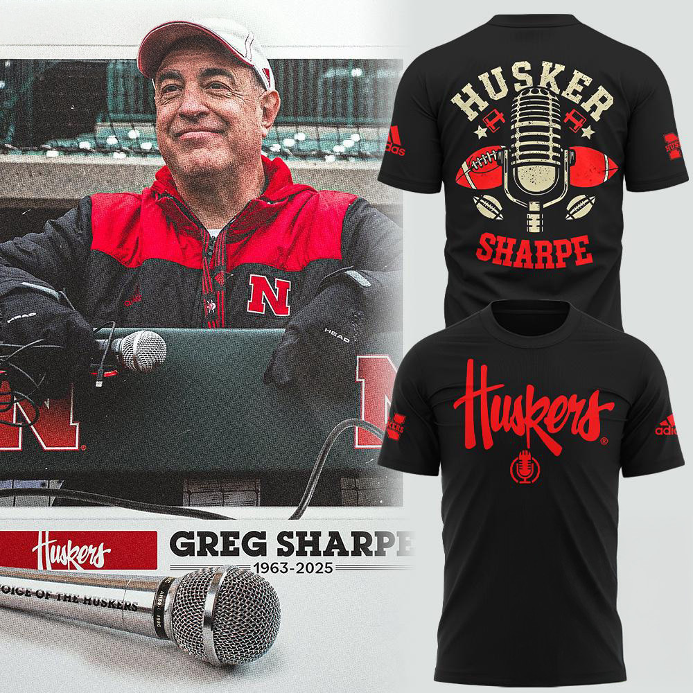 Nebraska Huskers Honoring The Legend Greg Sharpe Voice Of The Huskers Shirt Fan Gifts