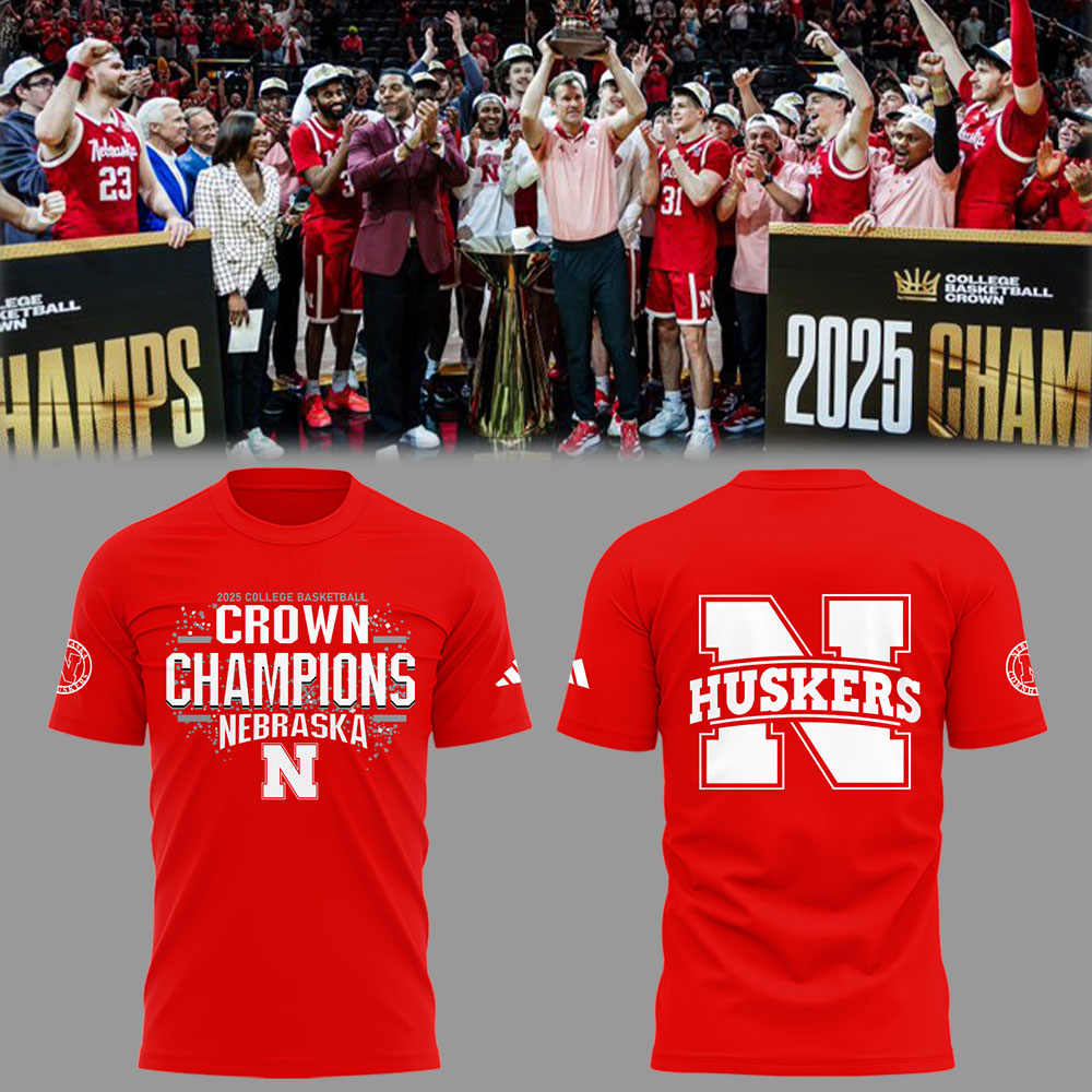Nebraska Men's Basketball 2025 College Basketball Crown Champions T-Shirt Best Gifts For Basketball Players