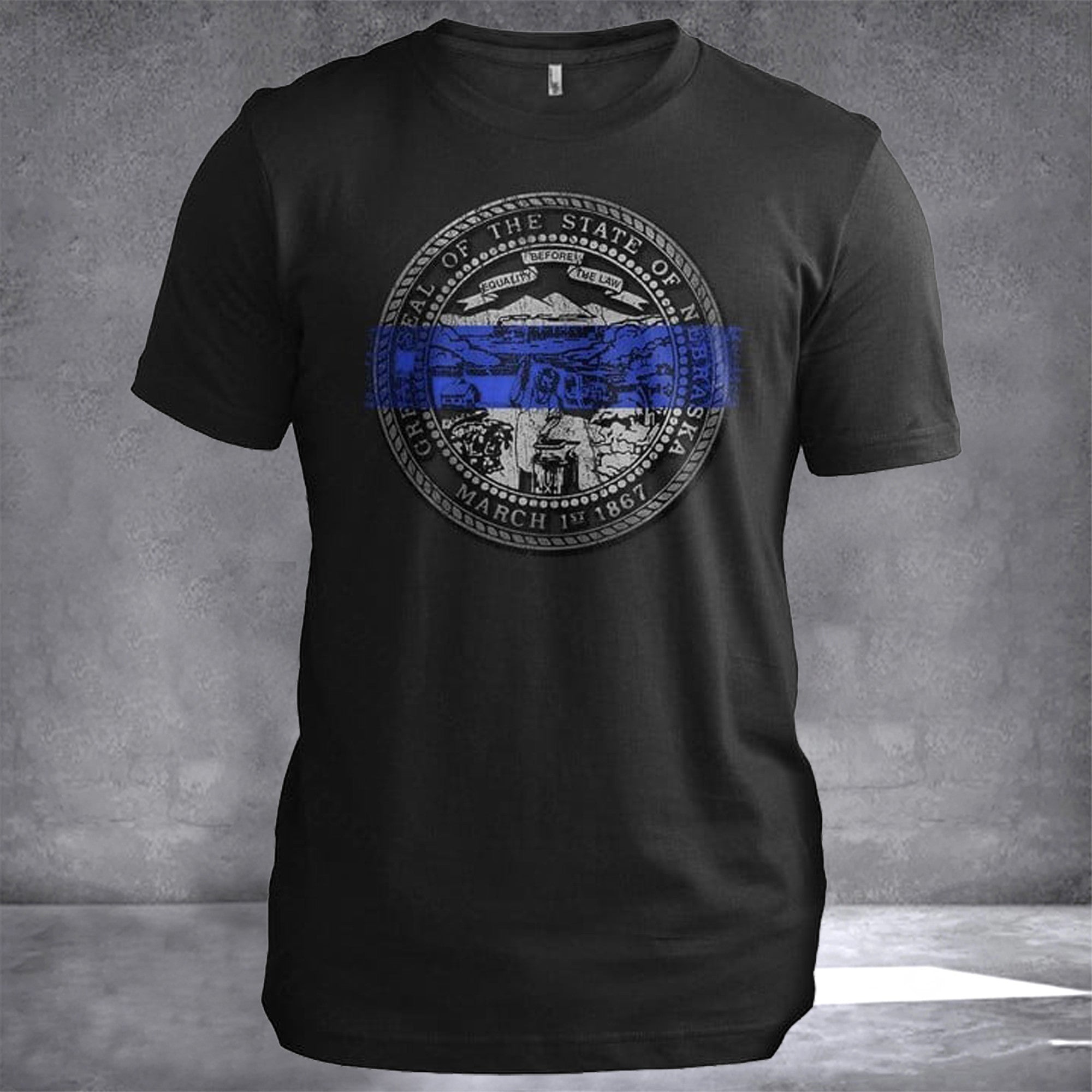 Nebraska Police Nebraska T-Shirt Men's Patriotic Apparel Gifts For Cop Boyfriend