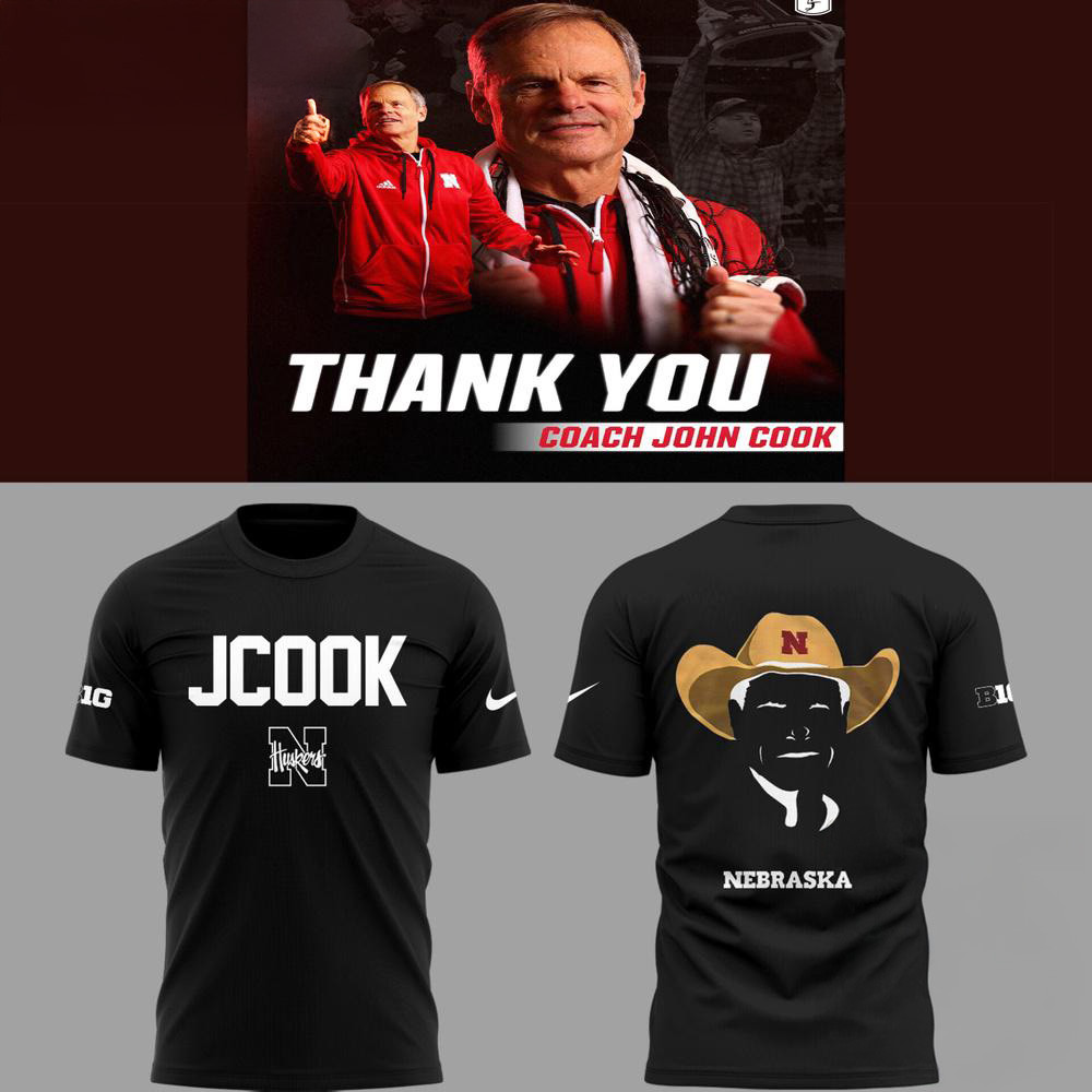 Nebraska Volleyball 2025 Limited Coach John Cook Black Shirt Volleyball Fan Gifts