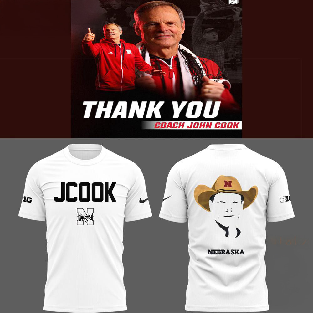 Nebraska Volleyball 2025 Limited Coach John Cook White Shirt Volleyball Fan Gifts