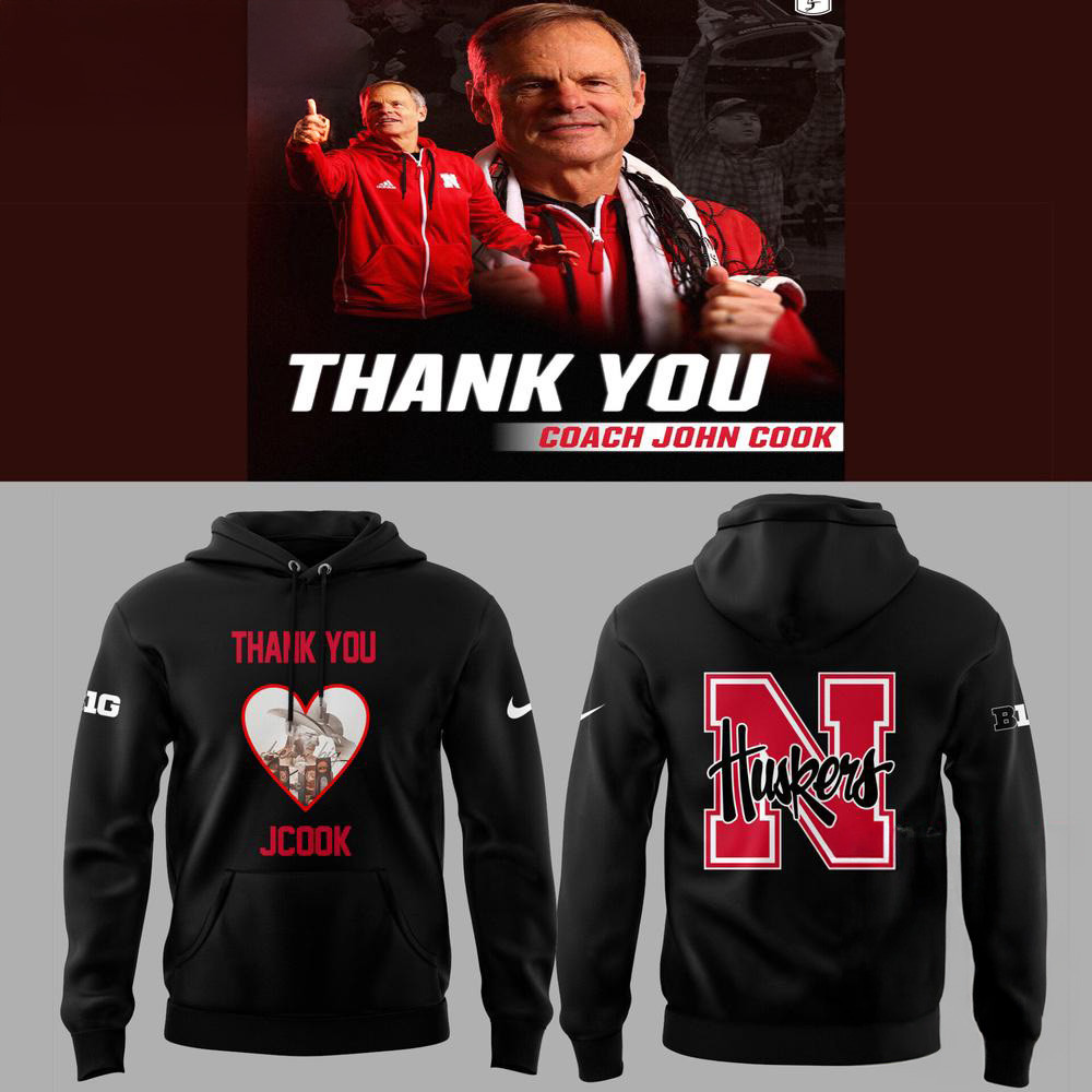 Nebraska Volleyball 2025 Limited Thanks Coach John Cook Hoodie Gifts For Volleyball Lovers
