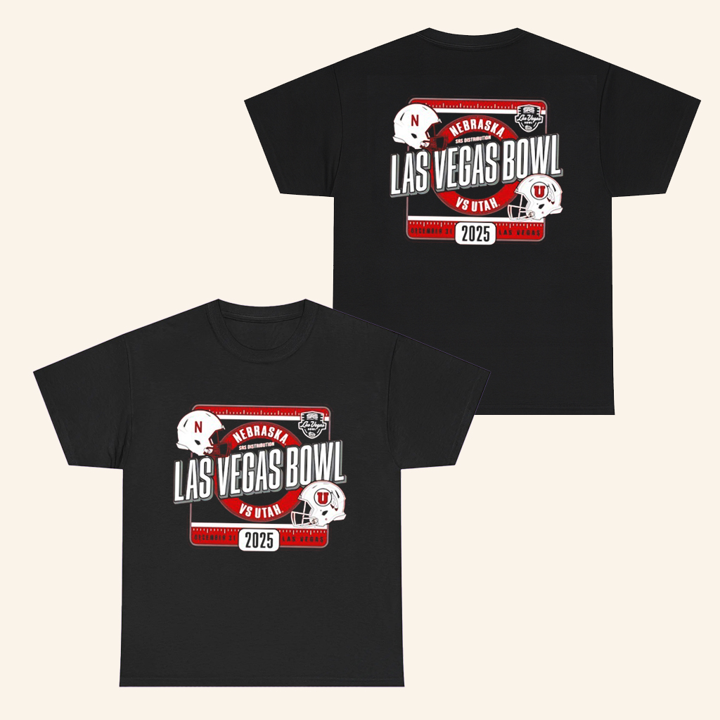 Nebraska Vs Utah 2025 Las Vegas Bowl T-Shirt Gifts Ideas For Football Lovers
