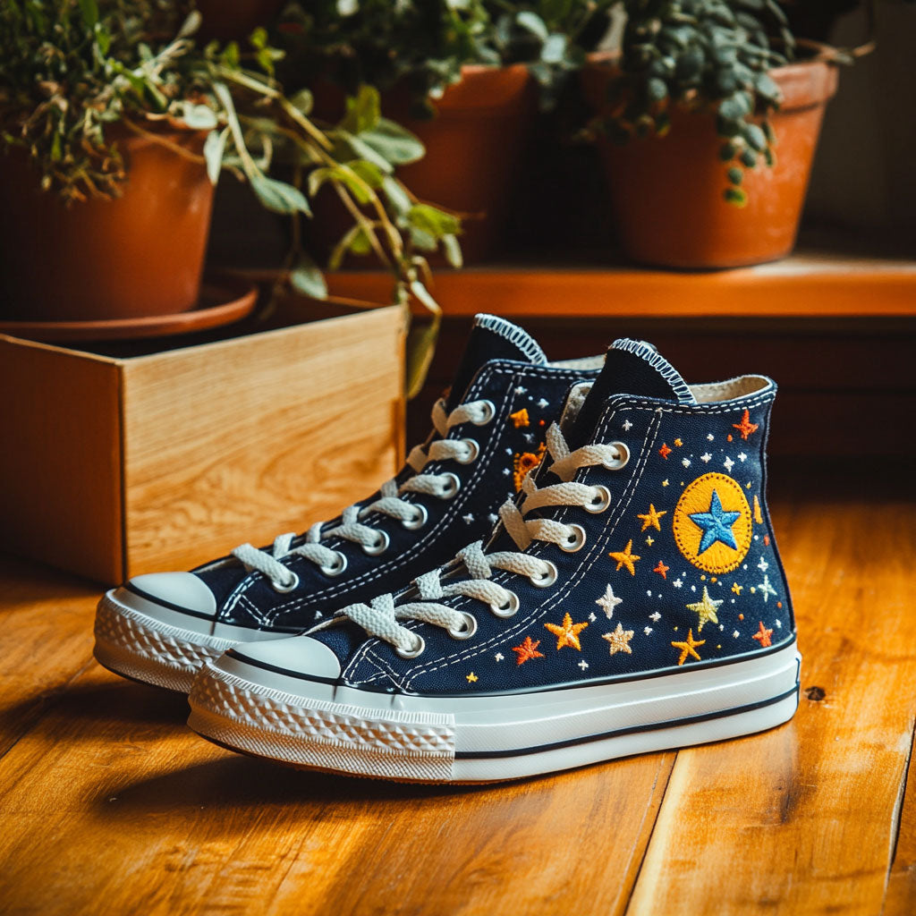 Nebula Walkers Canvas High Tops Merch For Men