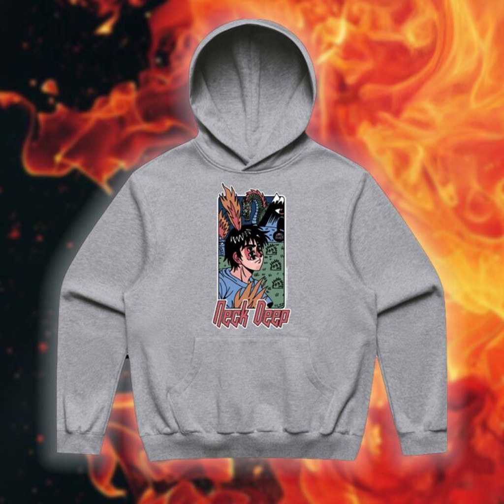 Neck Deep 10 Year Merch Collection SLNOTGY Manga Hoodie Neck Deep Merch Gifts For Music Fans