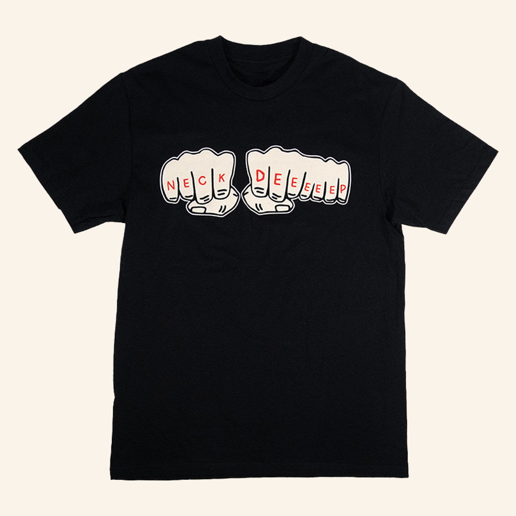 Neck Deep Merch Fist Black T-Shirt Neck Deep Shirt Best Gifts For Music Lovers Neck Deep Merch Fist Black T-Shirt Neck Deep Shirt Best Gifts For Music Lovers