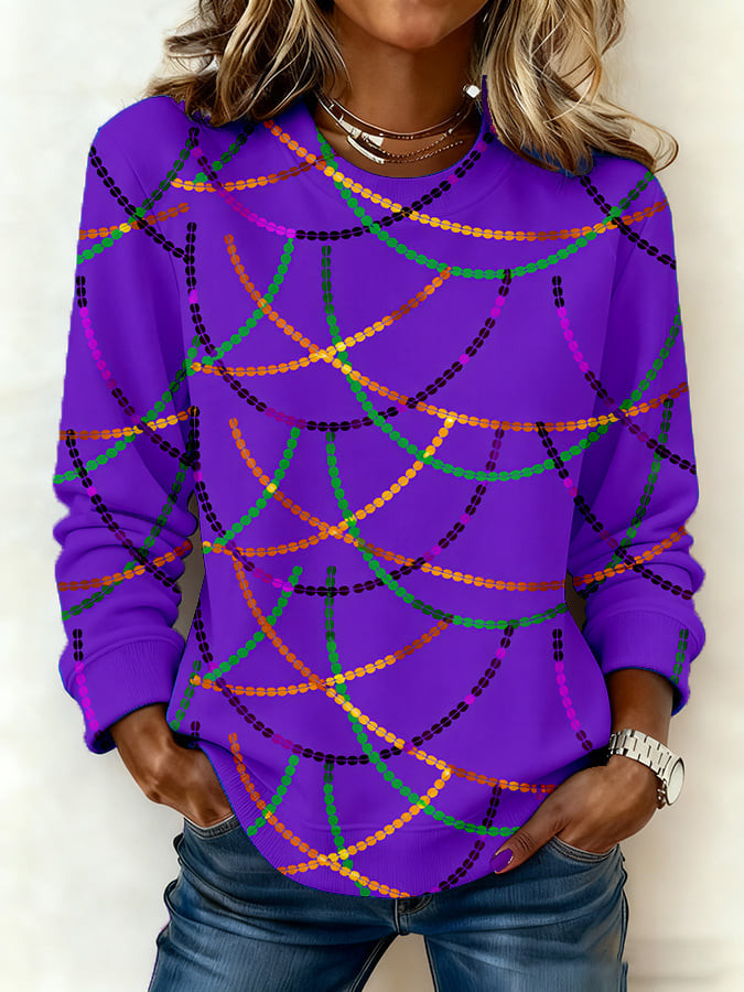 Necklaces Mardi Gras Sweatshirt Mardi Gras Themed Clothes Gifts For Mother