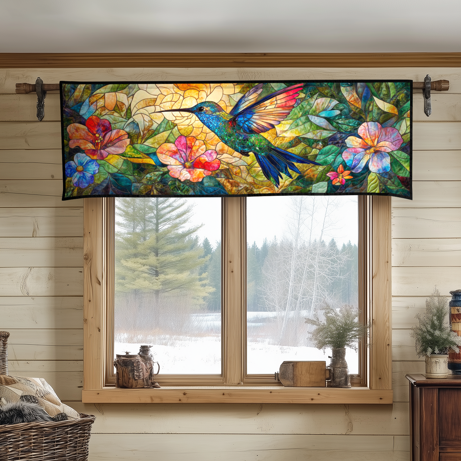 Nectar Breeze Quilted Valance Christmas Kitchen Decor Presents For Bird Lovers
