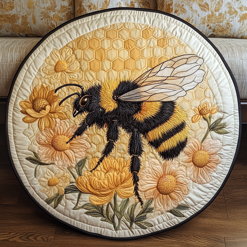 Nectar Circle Quilted Round Mat Entryway Ideas Bee Gifts For Men