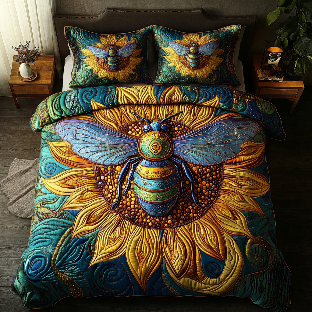 Nectar Dream Quilted Bedding Set Floral Duvet Cover Birthday Presents For Mum