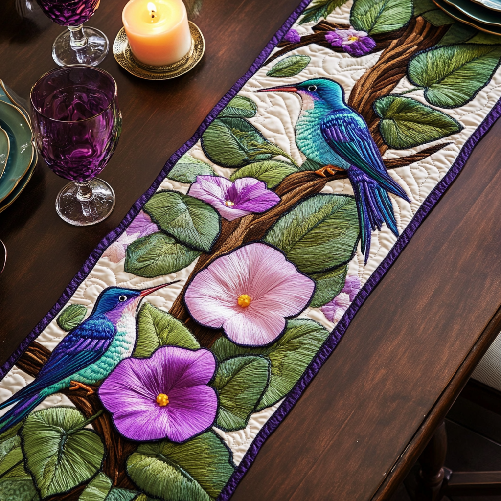 Nectar Dream Quilted Table Runner Dining Table Decor Ideas Hummingbird Birthday Gift Ideas