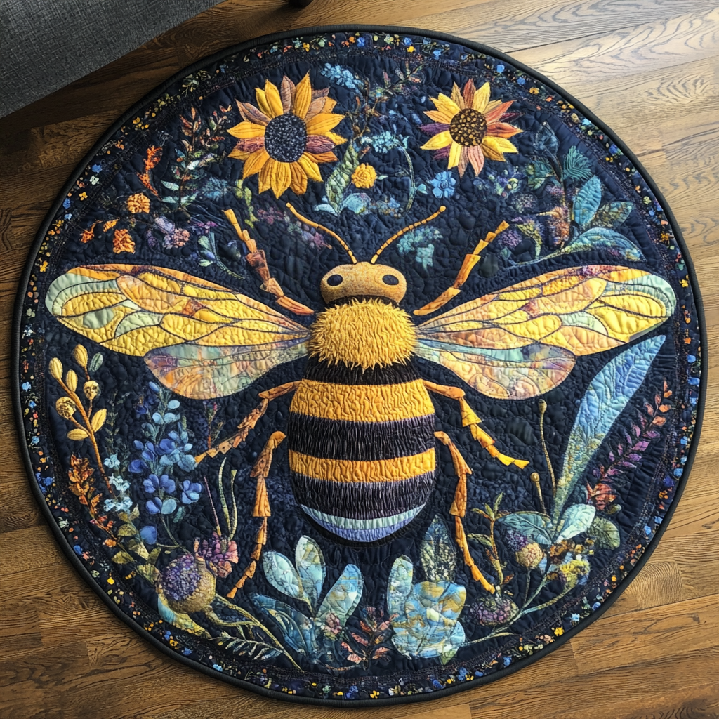 Nectar Nest Quilted Round Mat Home Front Door Design Sunflower Items For Gifts