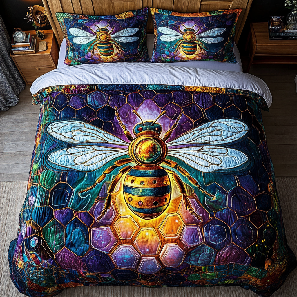 Nectar Seeker Quilted Bedding Set Bed Decor Ideas Presents For Beekeepers