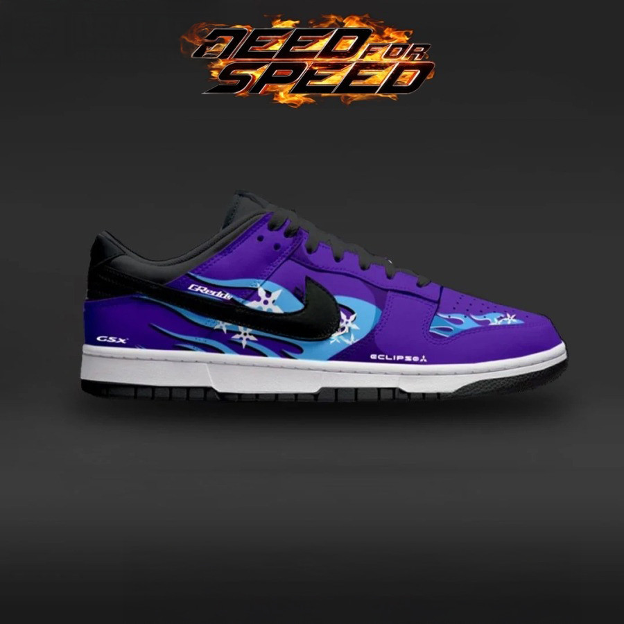 Need For Speed Melissa Eclipse SB Dunk Low Shoes 5 Year Anniversary Gift For Him