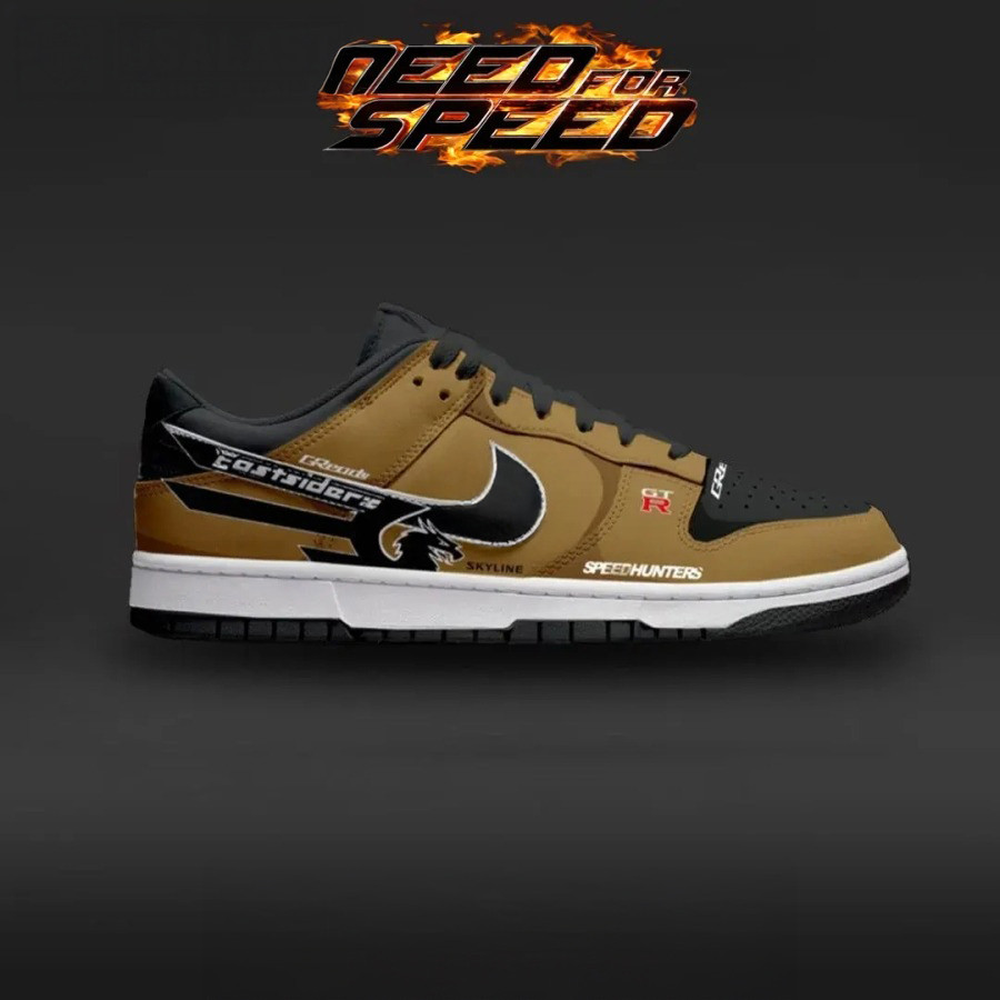 Need For Speed Nissan Skyline R34 SB Dunk Low Shoes 1St Anniversary Gift For Husband