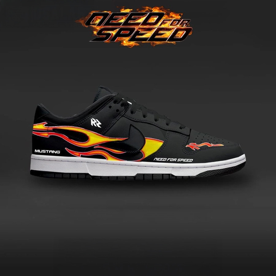 Need For Speed Razor Mustang Custom SB Dunk Low Shoes Birthday Ideas For Husband