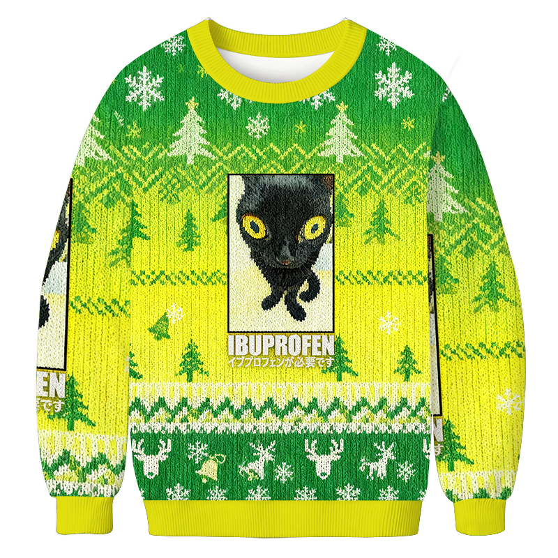 Need Ibuprofen Vintage Christmas Ugly Sweatshirt Festive Xmas Winter Sweater Gift Ideas