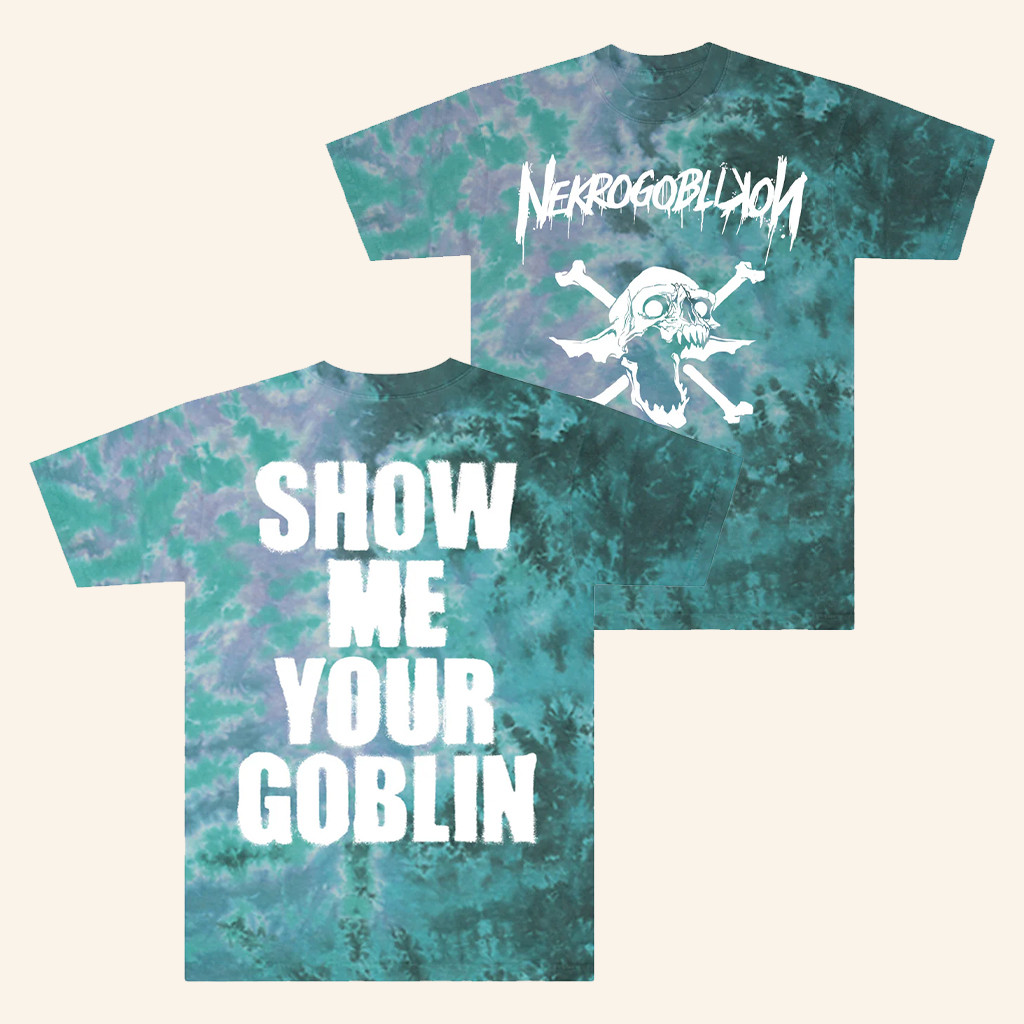 Nekrogoblikon Merch Puking Goblin Skull Tie Dye Shirt Music Lover Gifts For Him