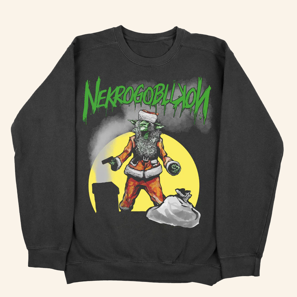 Nekrogoblikon Merch Santa Goblin Sweatshirt Christmas Gifts For Music Lovers
