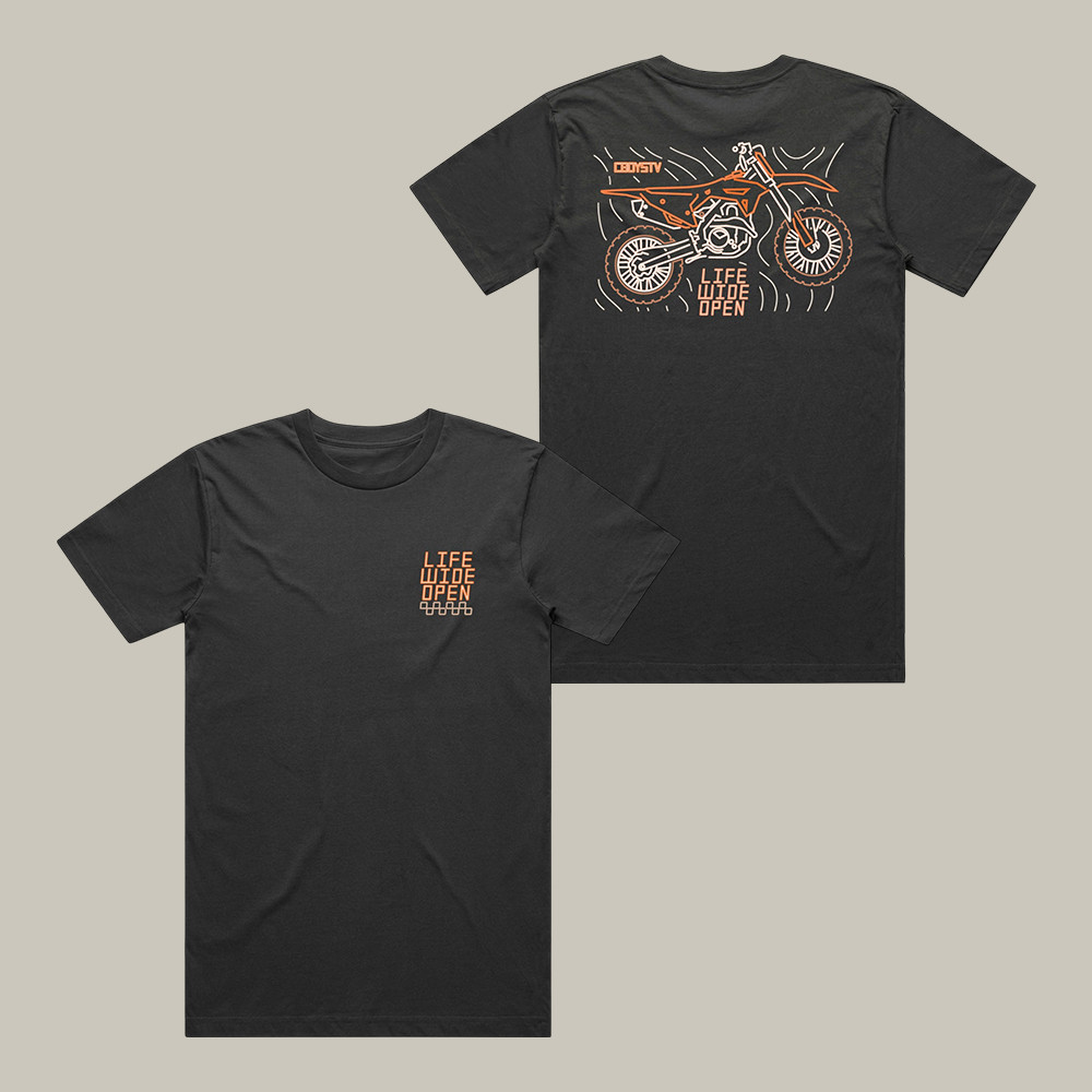 Neon Bike CboysTV T-Shirt Life Wide Open Clothes Present For CboysTV Fans