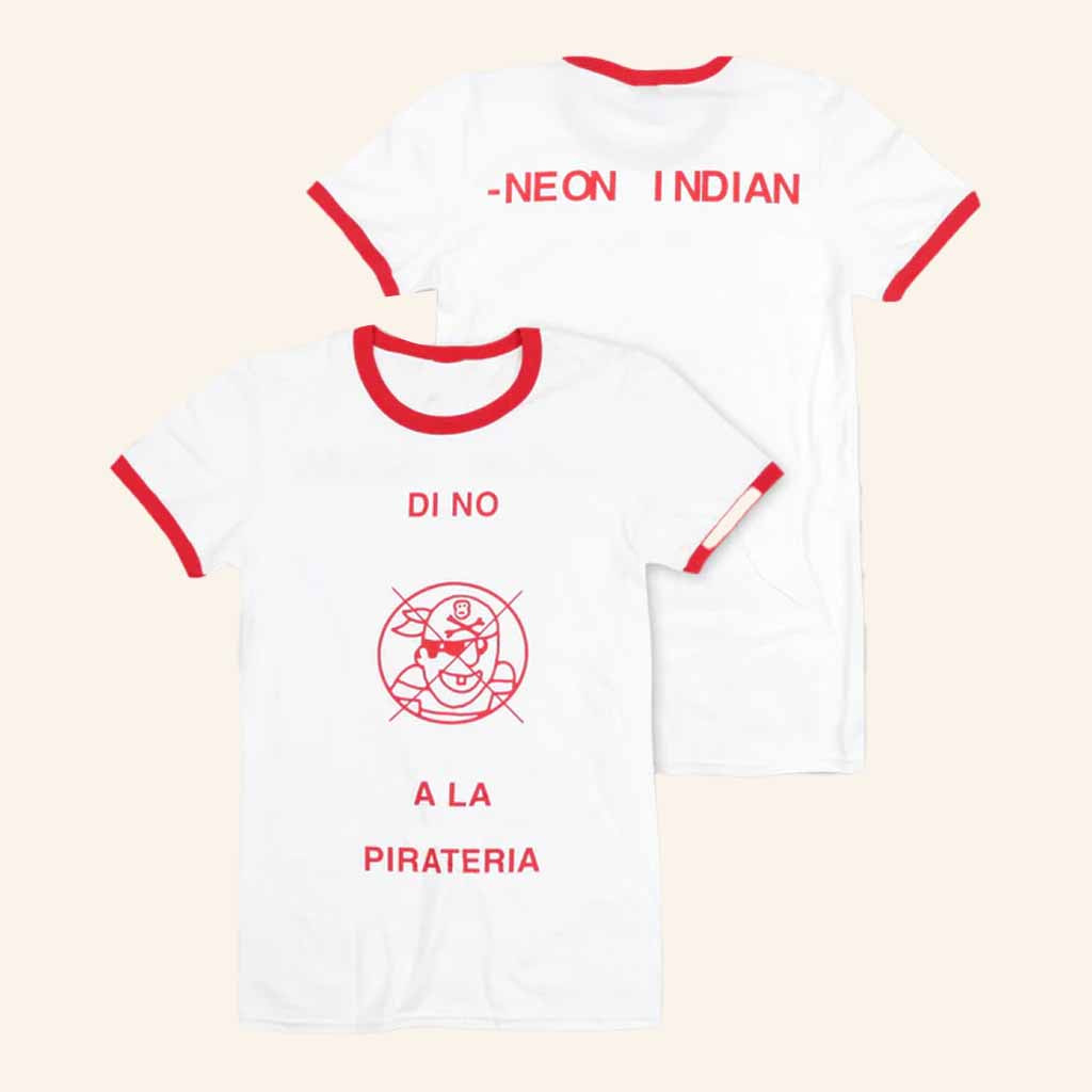Neon Indian Merch Di No A La Pirateria Ringer T-Shirt Christmas Presents For Him Neon Indian Merch Di No A La Pirateria Ringer T-Shirt Christmas Presents For Him