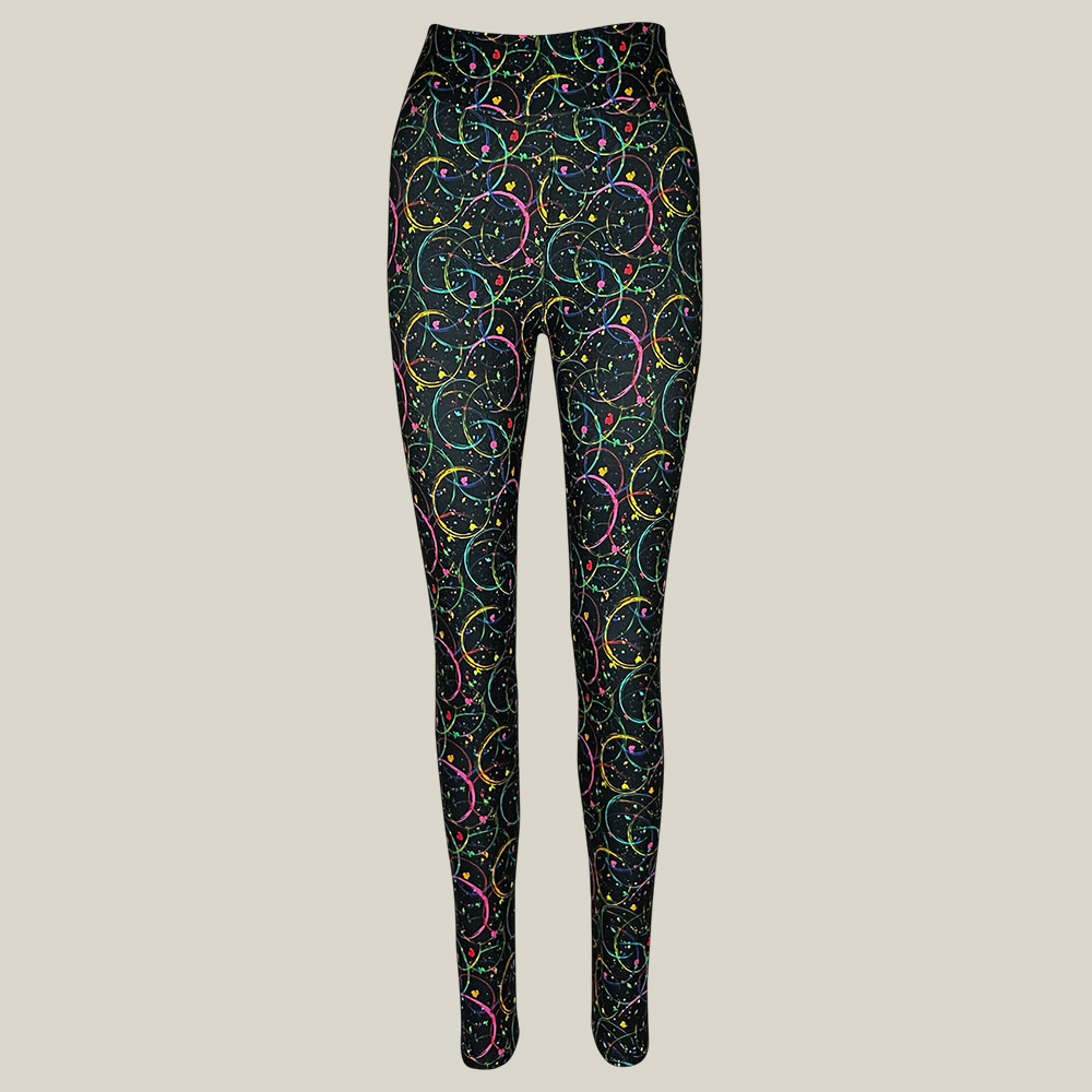 Neon Nebula Legging Outer Space Themed Womens Gym Leggings Gifts For Yoga Lovers