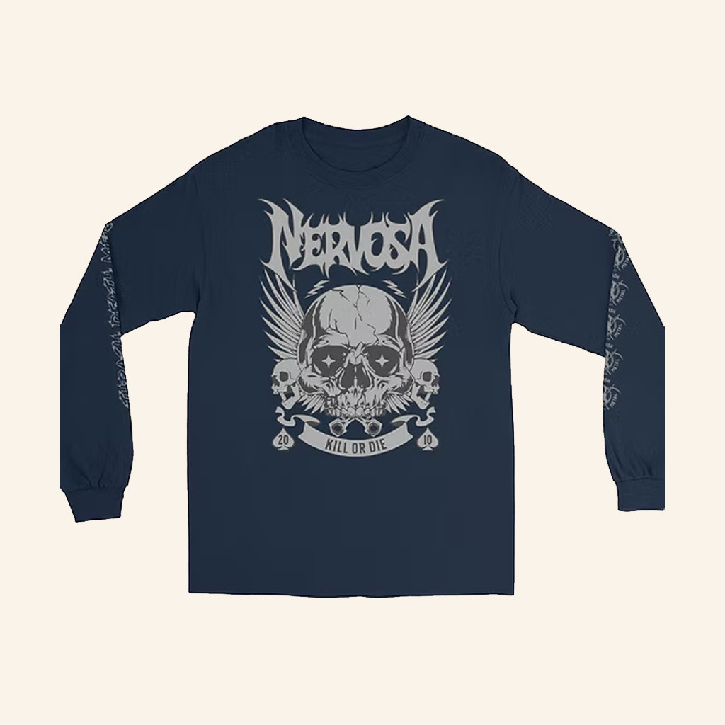 Nervosa Europe Merch Nervosa Long Sleeve Shirt Music Related Gifts For Guys