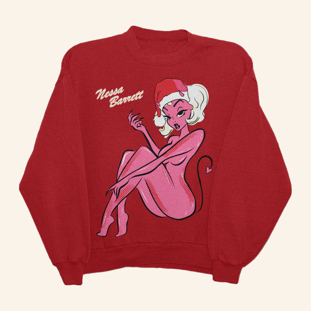Nessa Barrett Merch Bad Santa Crewneck Nessa Barrett Sweatshirt Gifts For Daughter