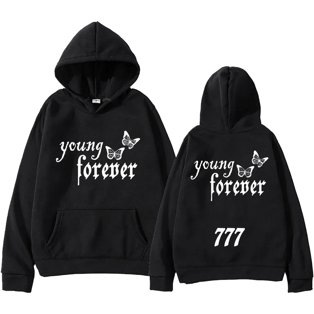Nessa Barrett Merch Nessa Barrett Young Forever 777 Butterfly Hoodie Great Mother's Day Gifts