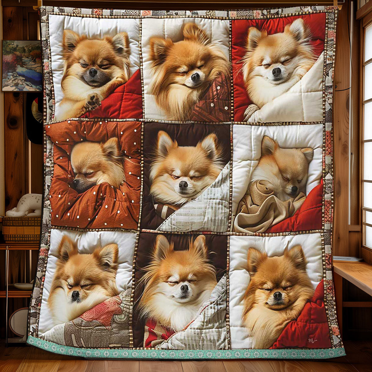 Nest Pomeranian Quilt Blanket Couch Blanket Best Special Birthday Gifts For Grandma