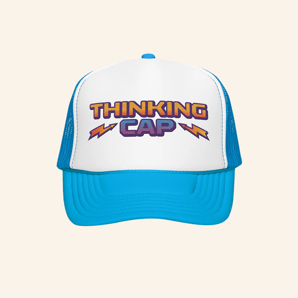 Netflix Merch Stranger Things Dustin's Thinking Trucker Hat Good Christmas Gifts For Boyfriend Netflix Merch Stranger Things Dustin's Thinking Trucker Hat Good Christmas Gifts For Boyfriend