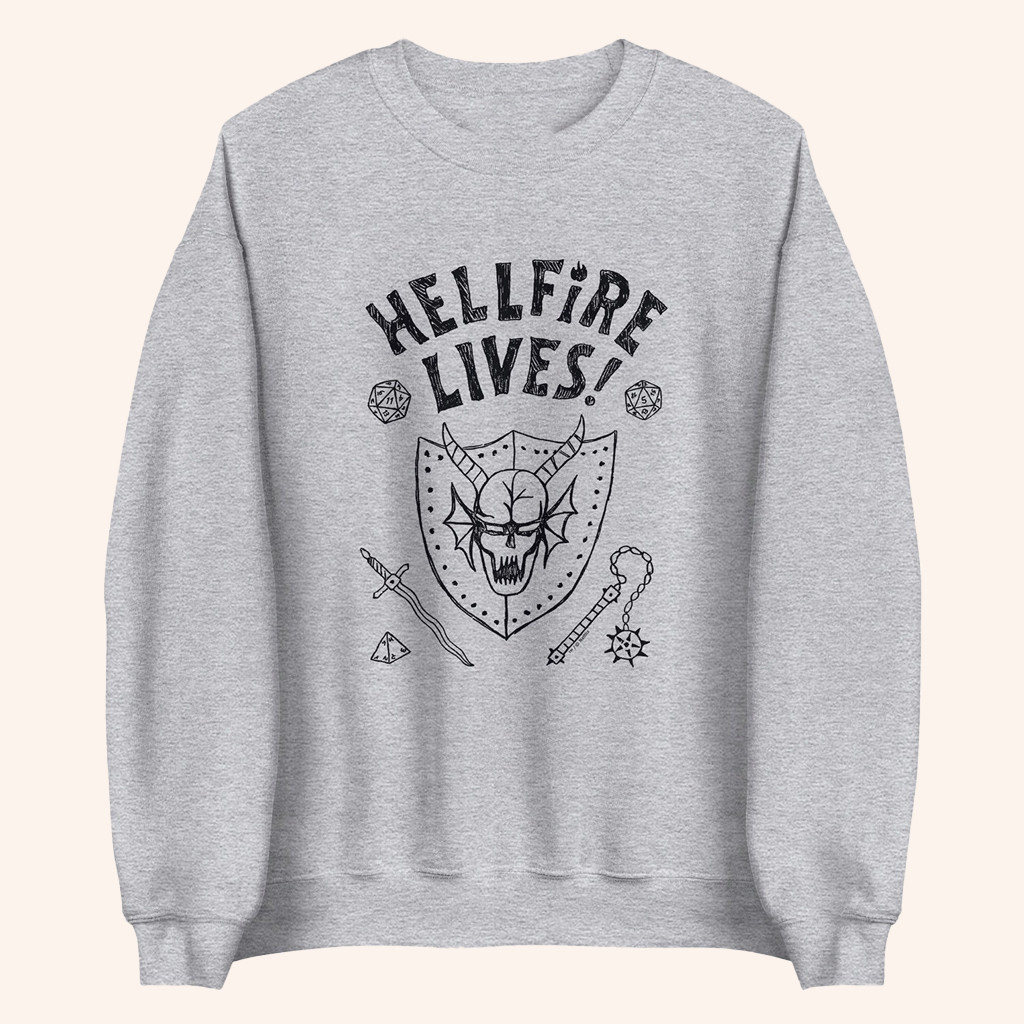 Netflix Merch Stranger Things Hellfire Lives Sweatshirt Stranger Things Merch Fan Gifts Ideas