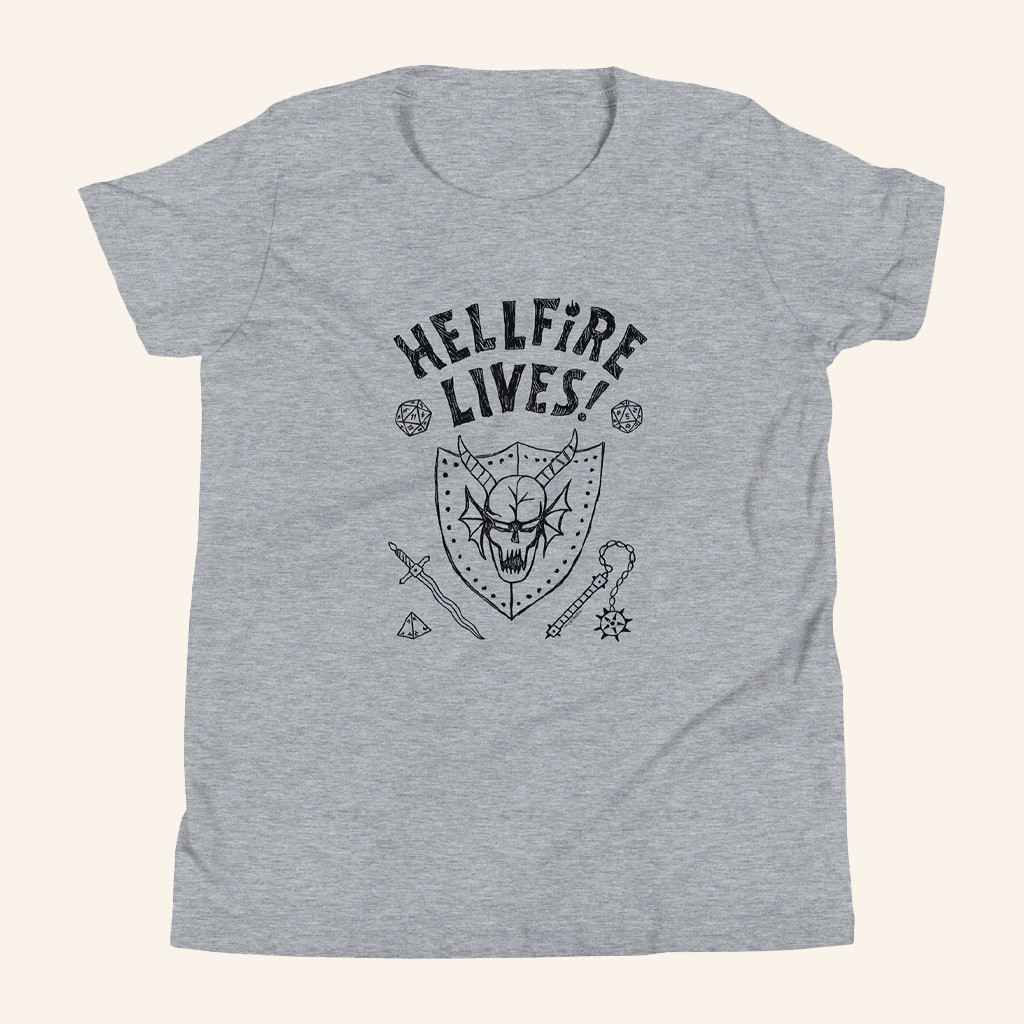 Netflix Merch Stranger Things Hellfire Lives T-Shirt Stranger Things Merch Gifts For Him