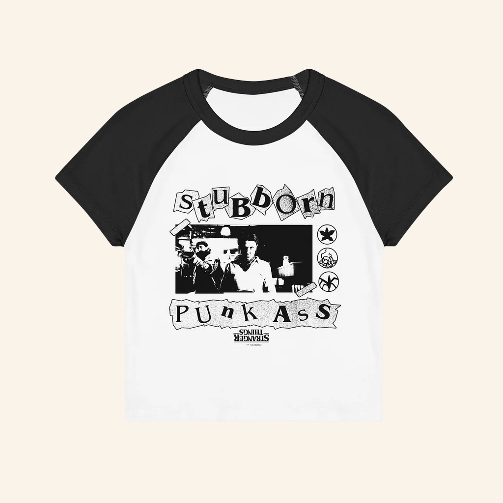 Netflix Merch Stranger Things Stubborn Punk Ass Baby Tee Stranger Things Merch Gifts For Her